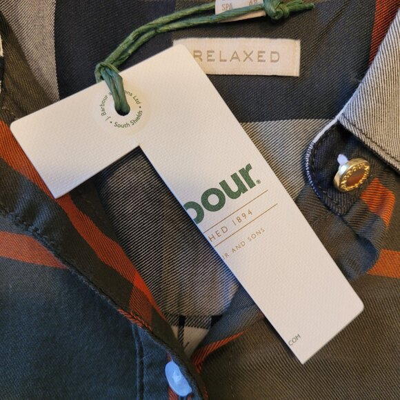 Barbour Moorland Check Tartan Relaxed Cotton Long Sleeve Button Down Shirt - Picture 10 of 13